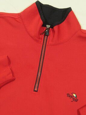 Fairway & Greene Bay Hill CC Golf 1/4 Zip Jacket Mens L Red Performance F&G Tech